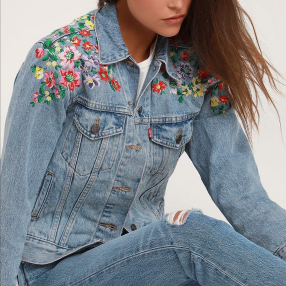 Levi’s embroidered floral jacket